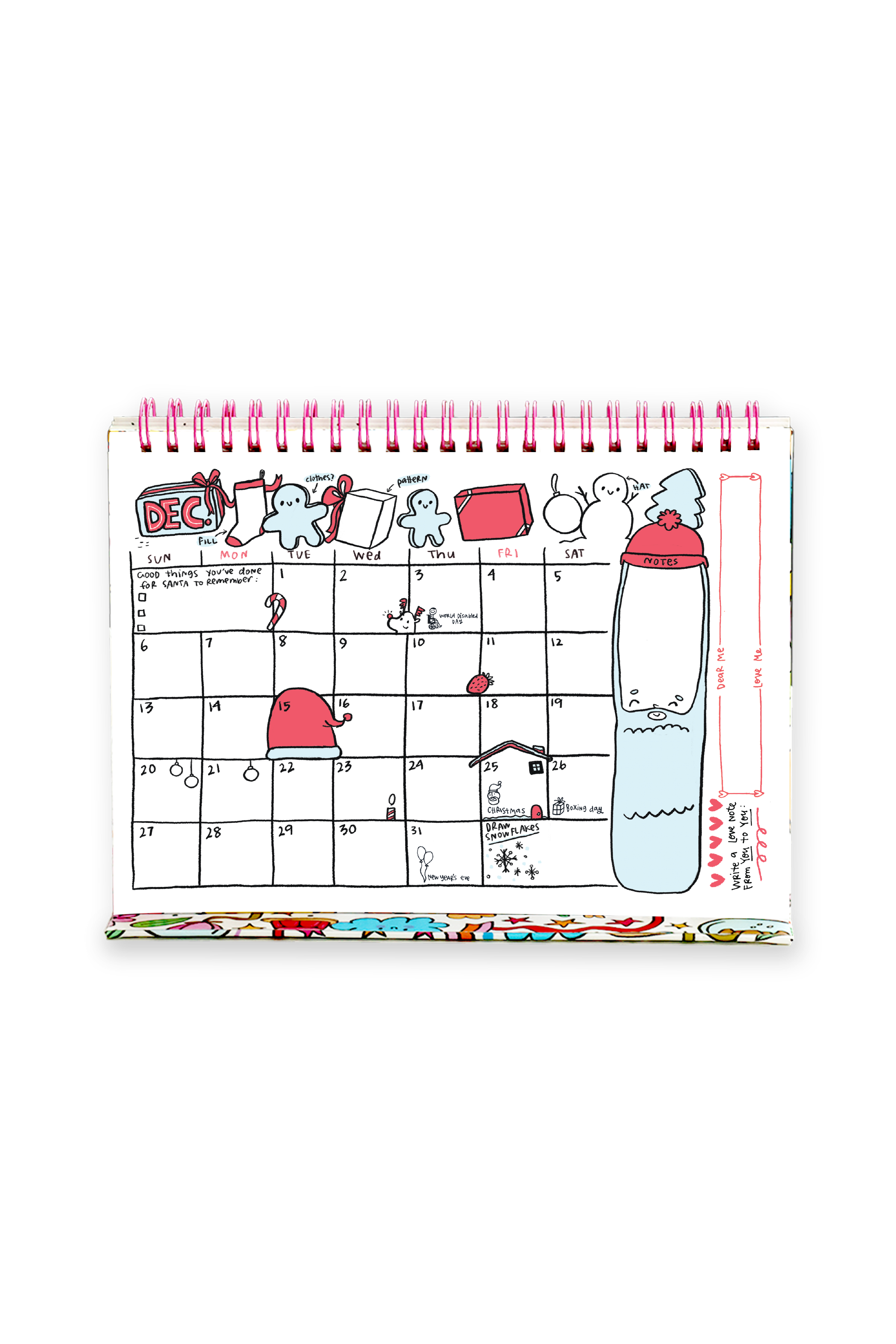 2026 Calendoodler 2-in-1 Desk Calendar + Notebook