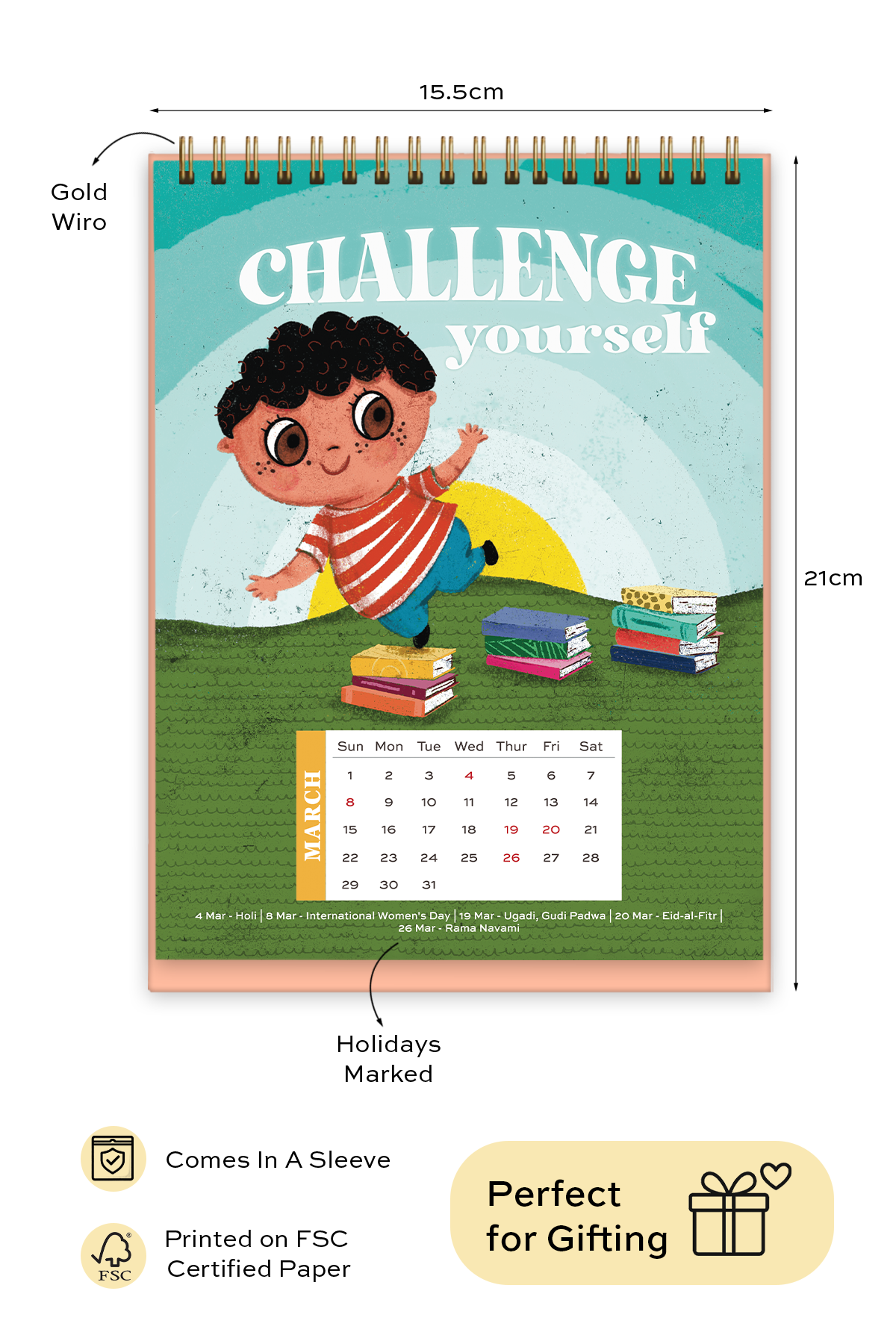2026 Emotional Growth Desk Calendar