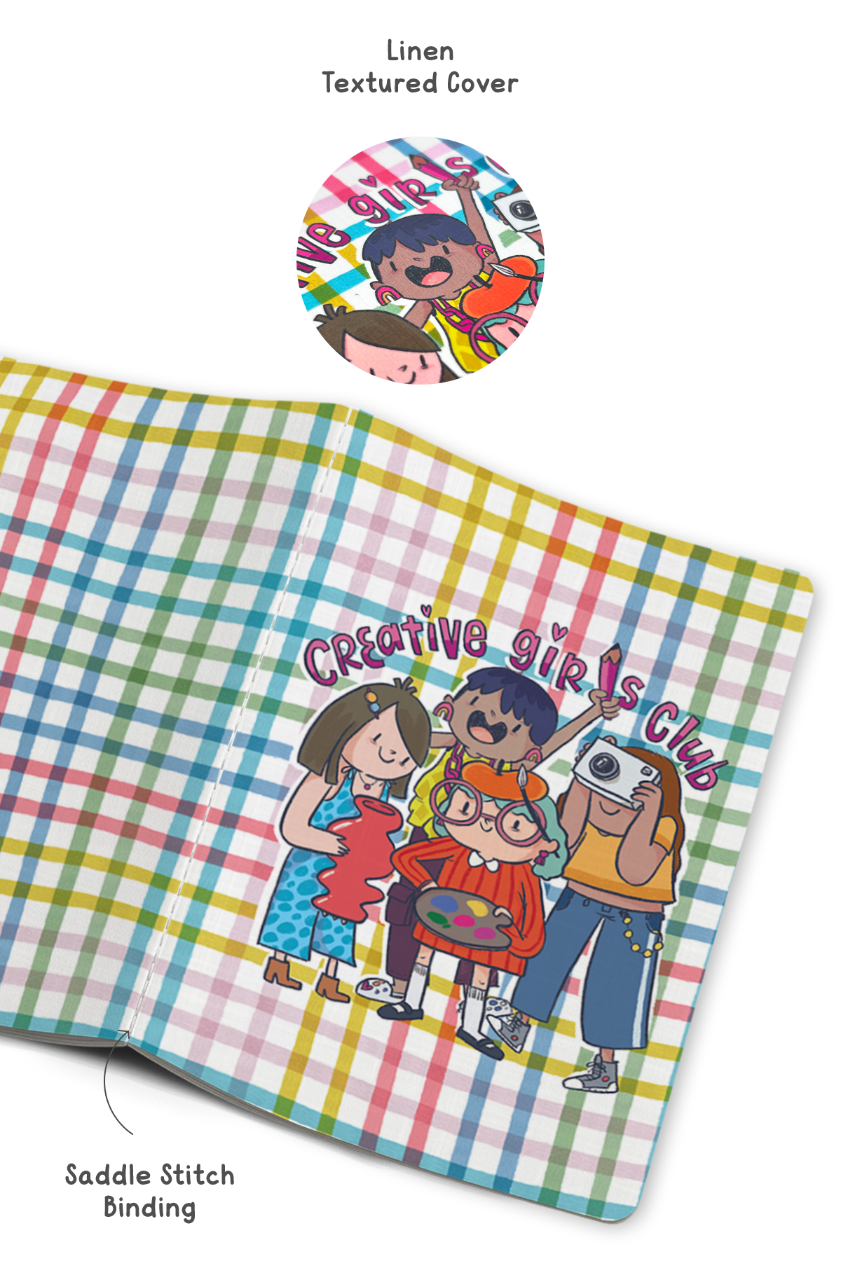 Creative Girls Club Saddle Stitch Notebook - Combo of 2