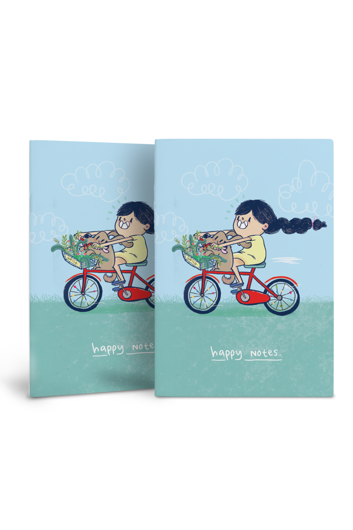 Happy Notes Saddle Stitch Notebook - Combo of 2