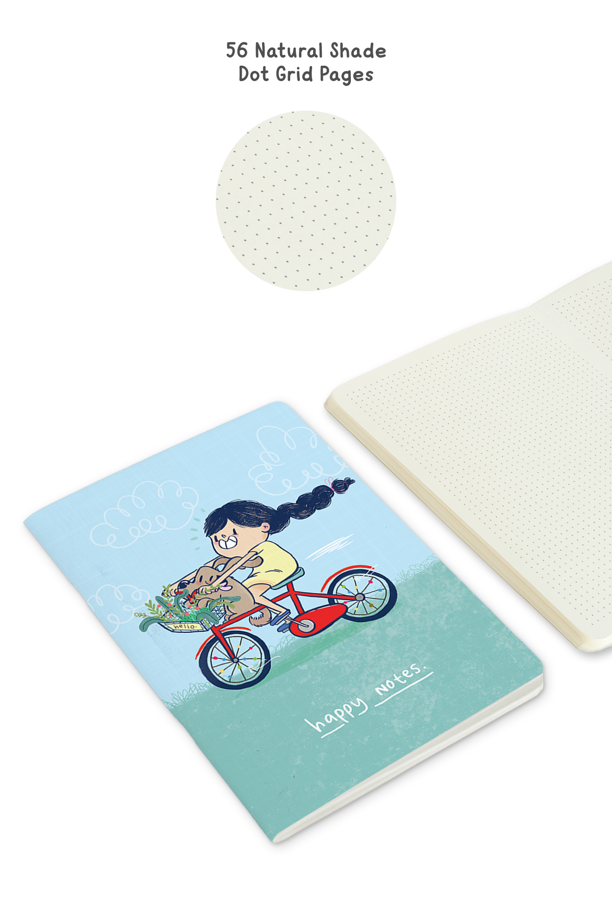Happy Notes Saddle Stitch Notebook - Combo of 2