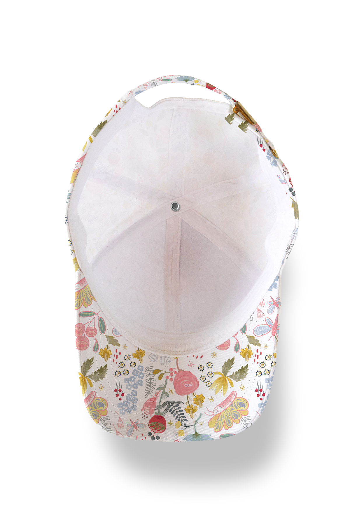 White Floral Cap