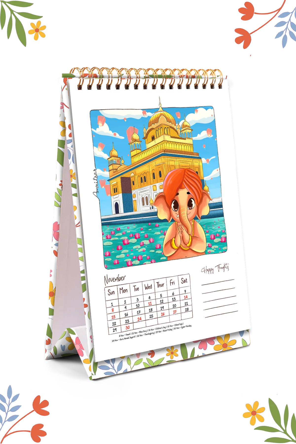 2026 Ganesha's Great Indian Adventure Desk Calendar