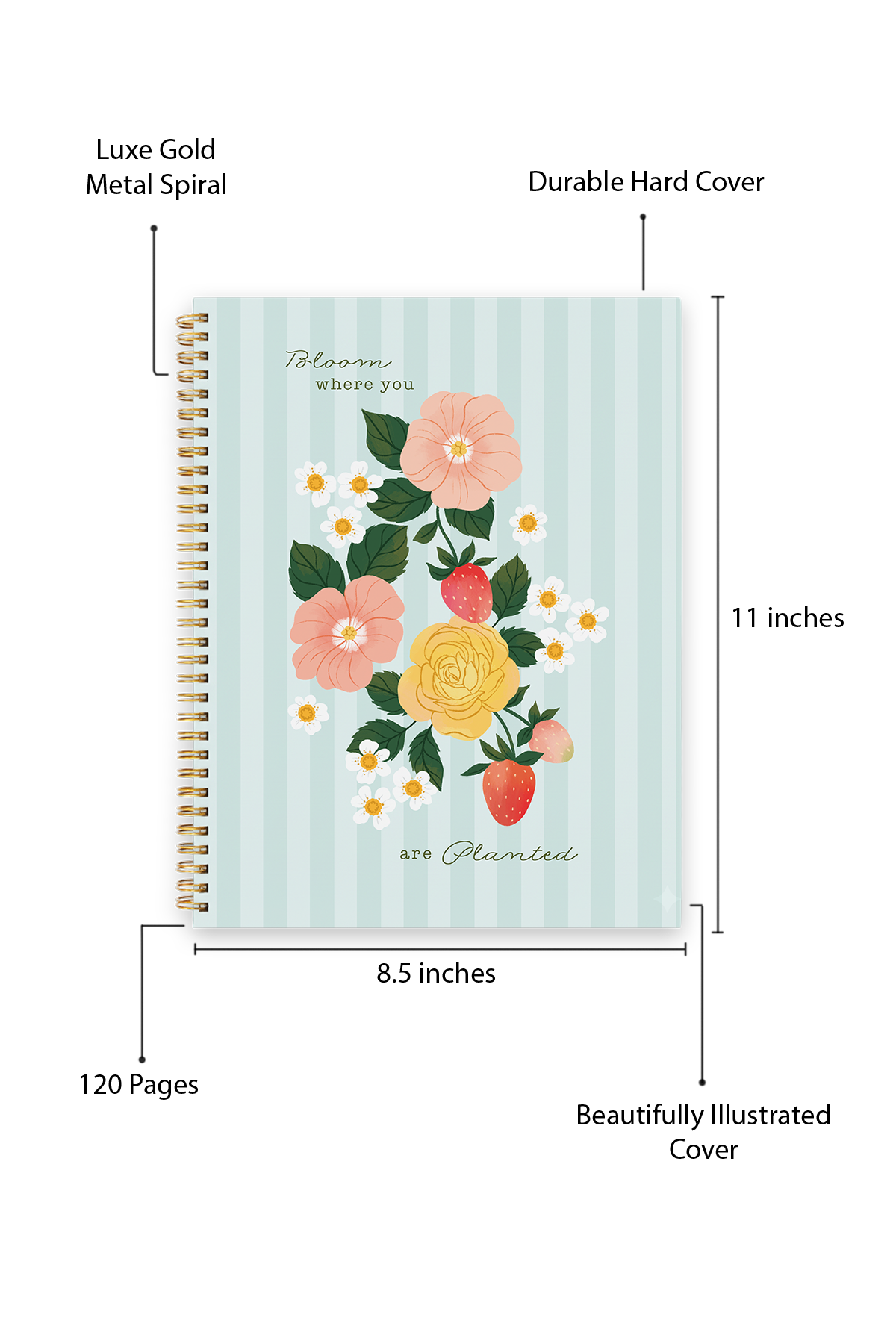 Bloom Where You Are Planted A5 Notebook Wiro