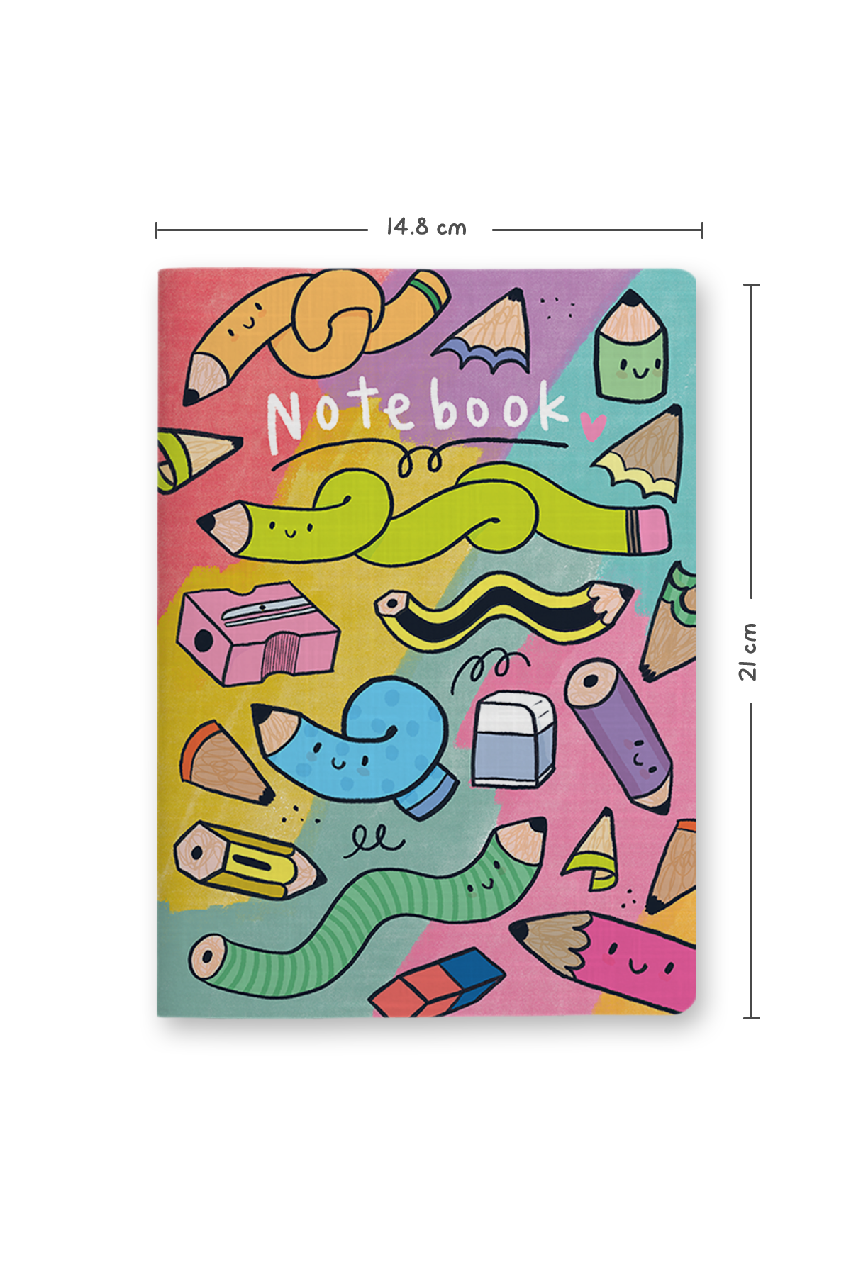 Squiggly Pencils Saddle Stitch Notebook - Combo of 2
