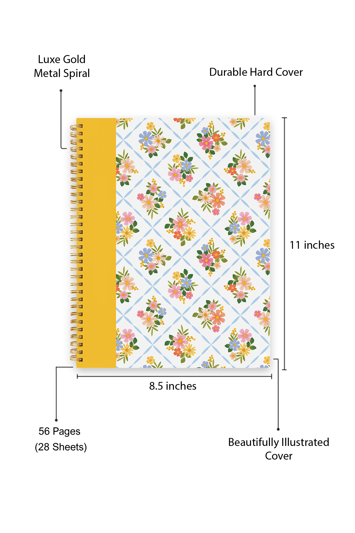 Wildflower A5 Wiro Notebook