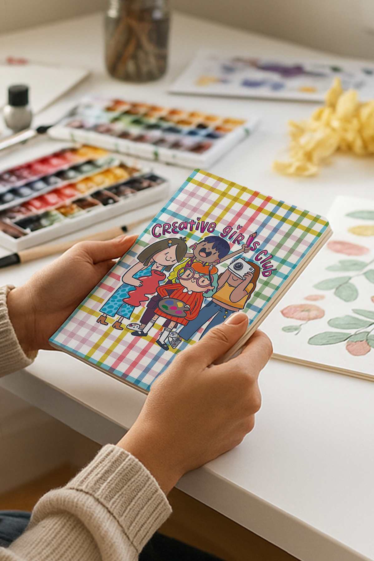 Creative Girls Club Saddle Stitch Notebook - Combo of 2