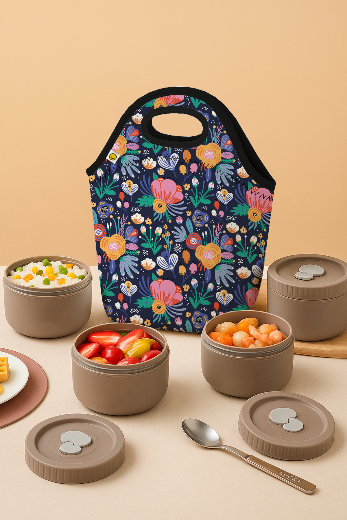 Midnight Bloom Lunch Bag