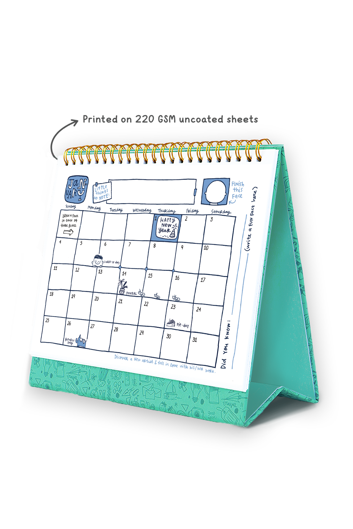 2026 Calendoodler Desk Calendar
