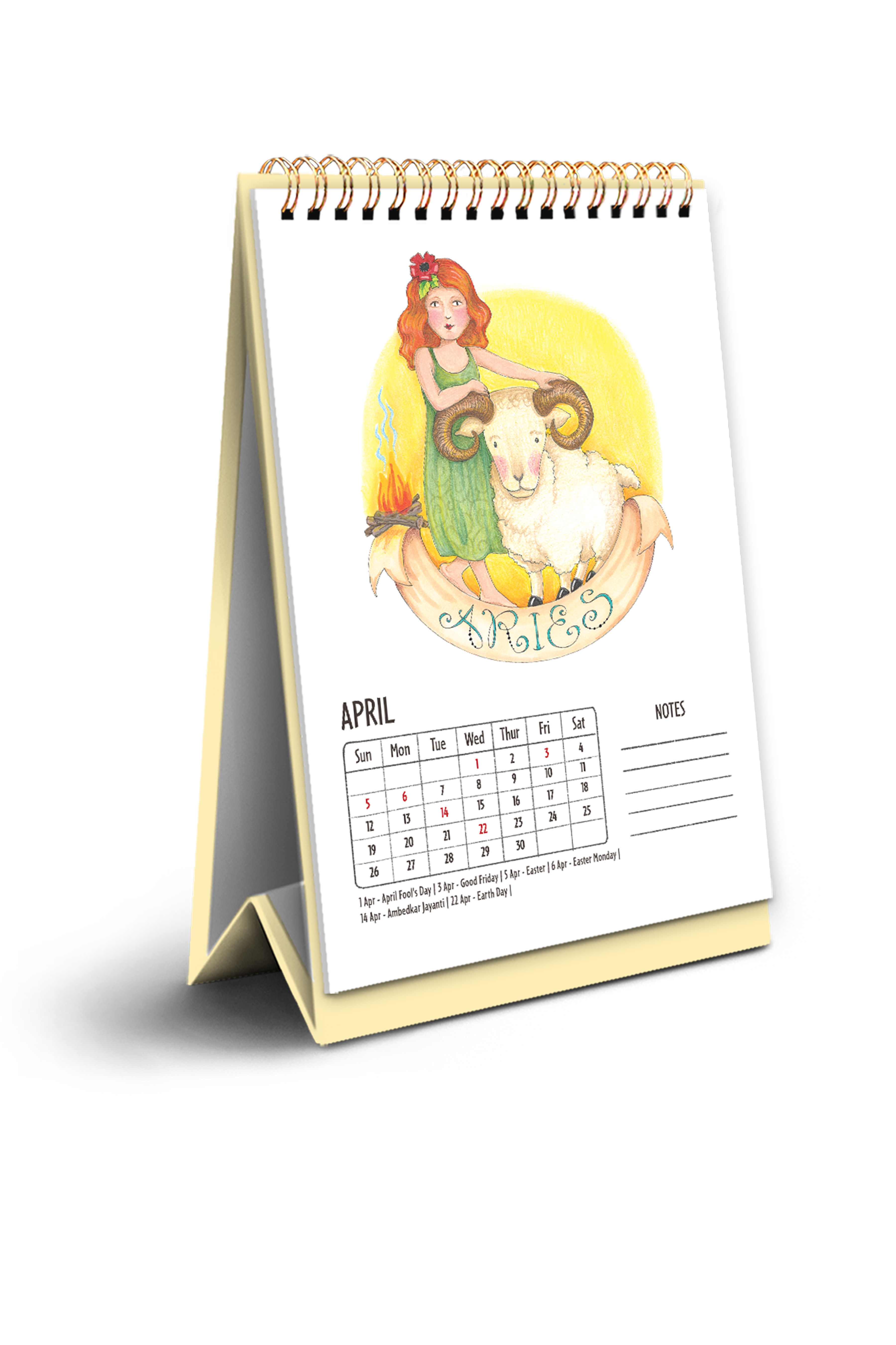 2026 Zodiac Desk Calendar