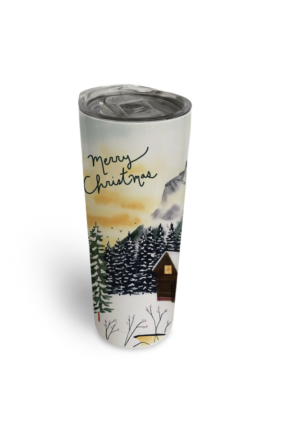 Mountain Christmas Tumbler Bottle