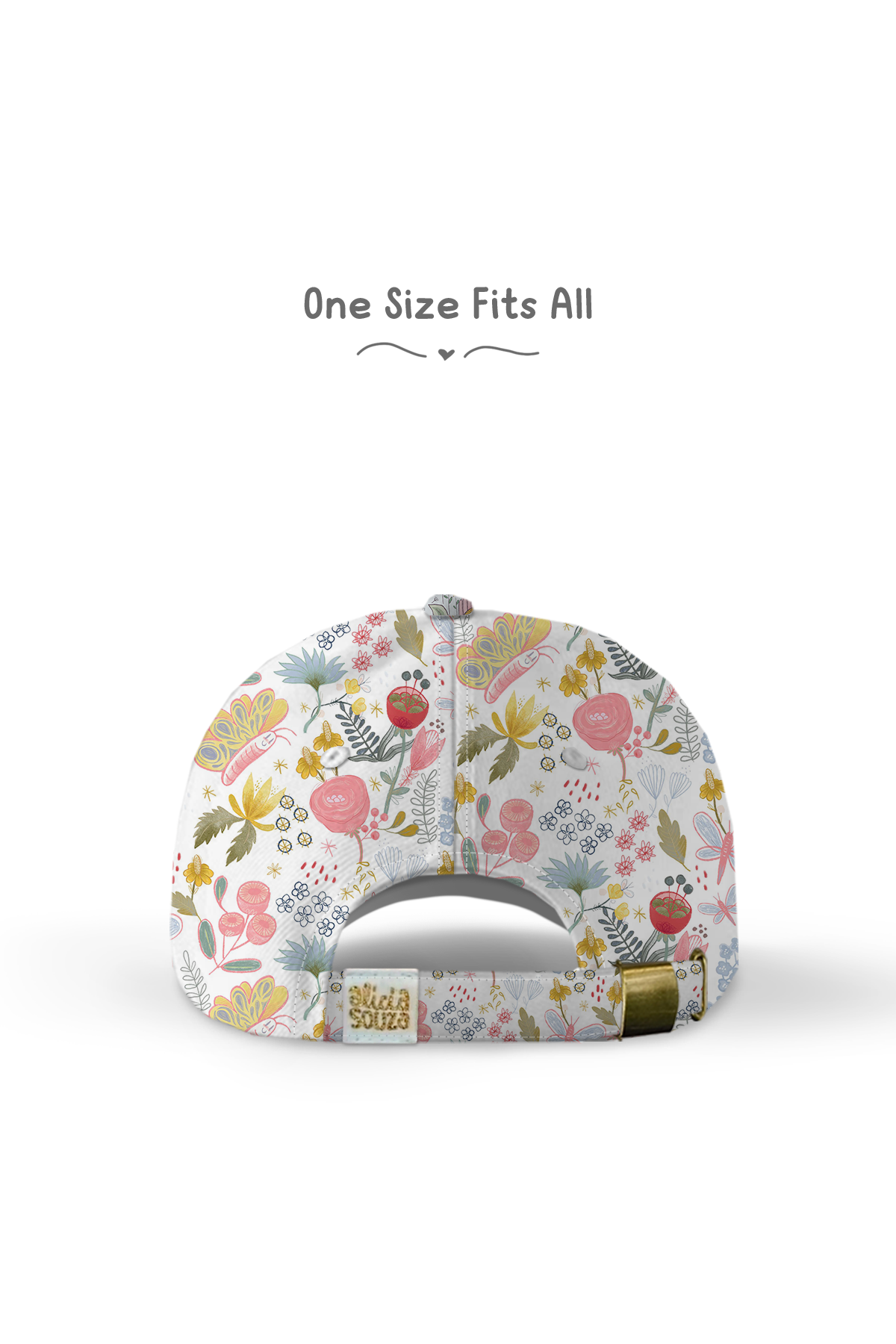 White Floral Cap