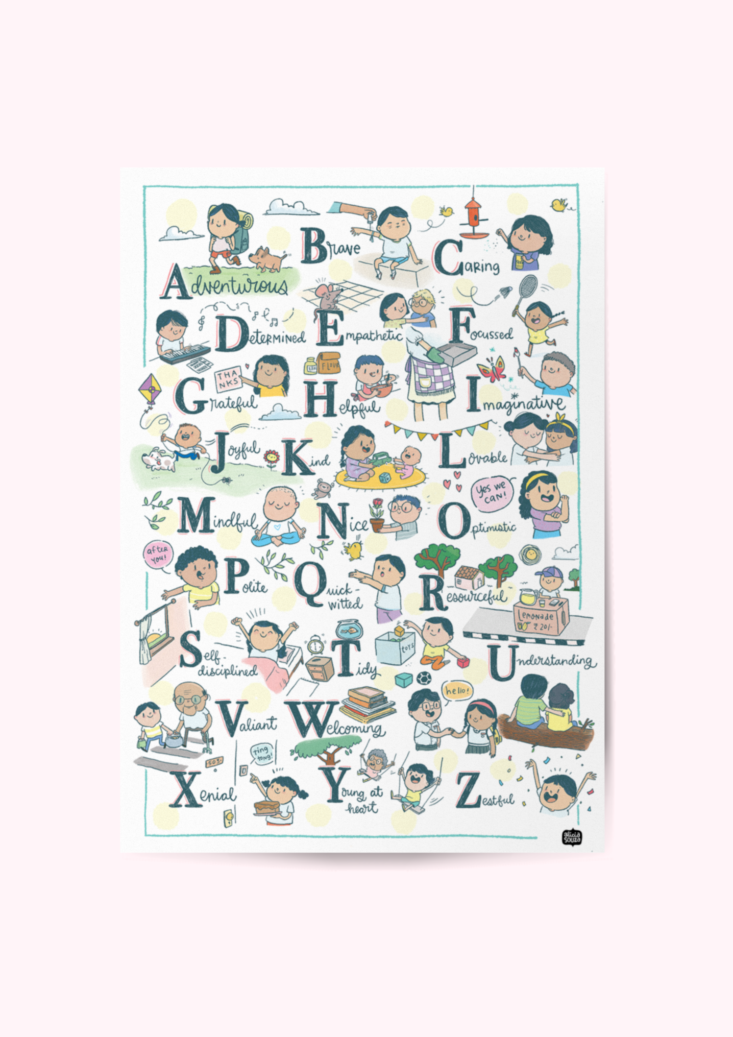 A-Z Non-Tearable Poster