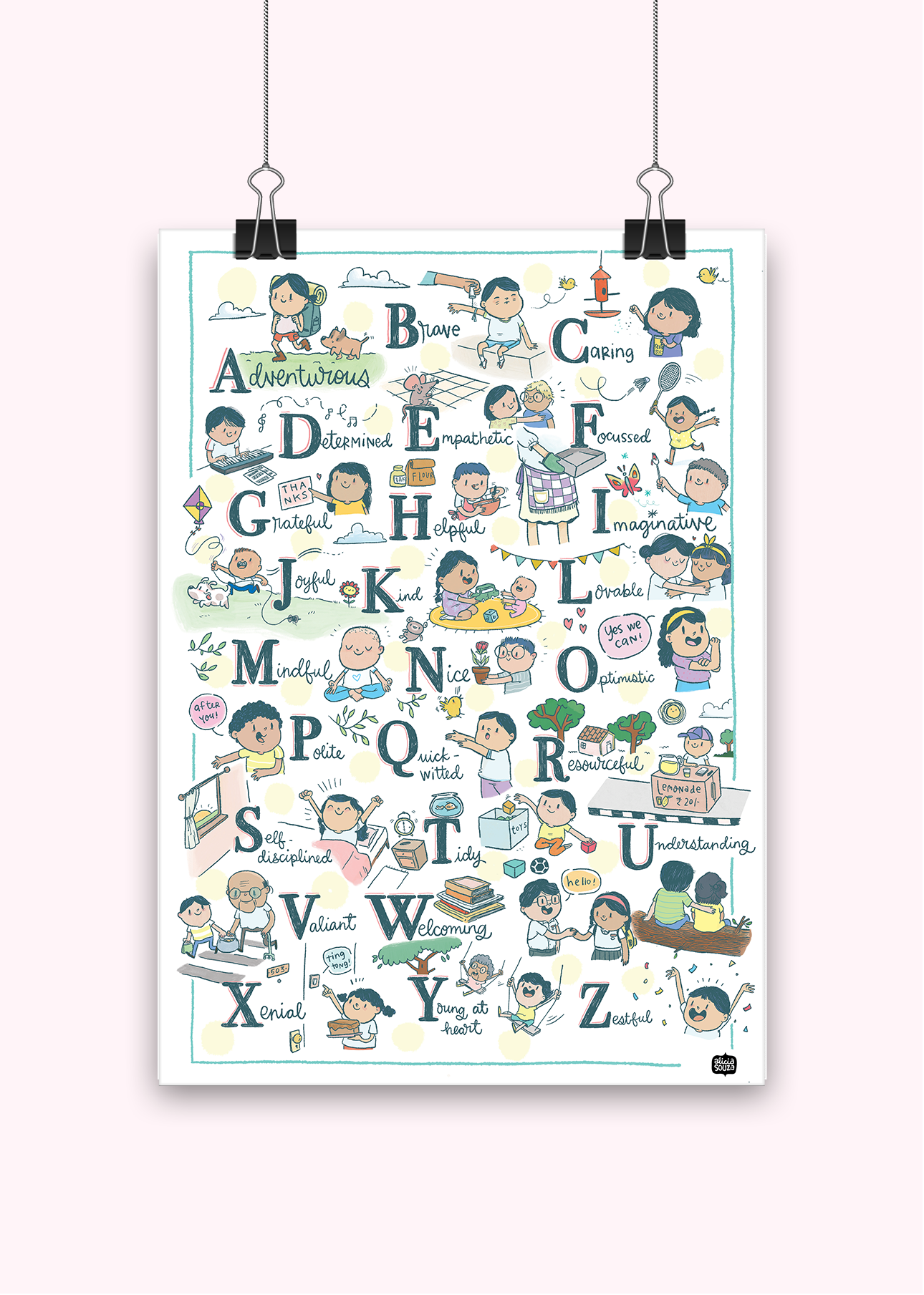 A-Z Non-Tearable Poster
