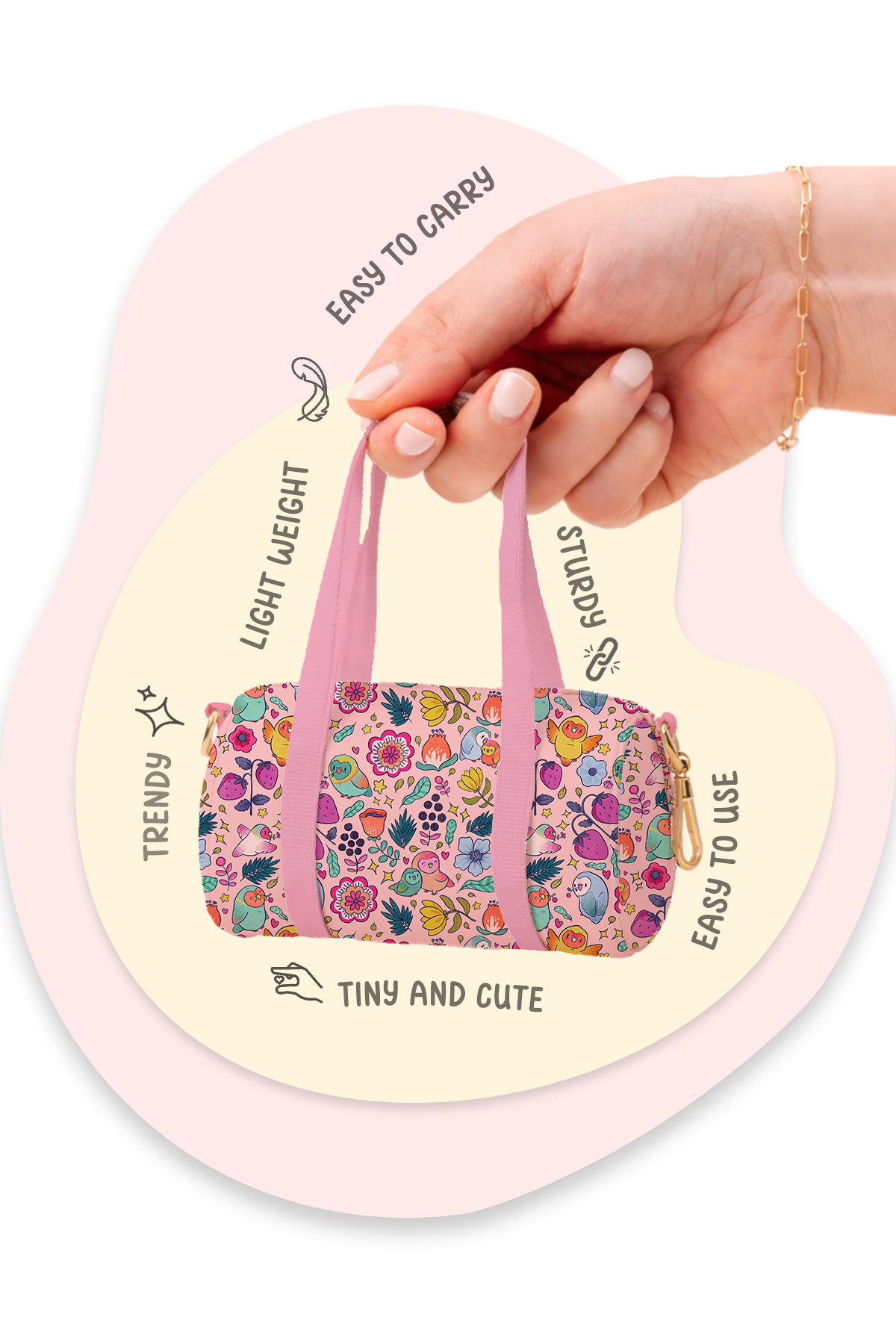 Mini Duffle Bag Charm