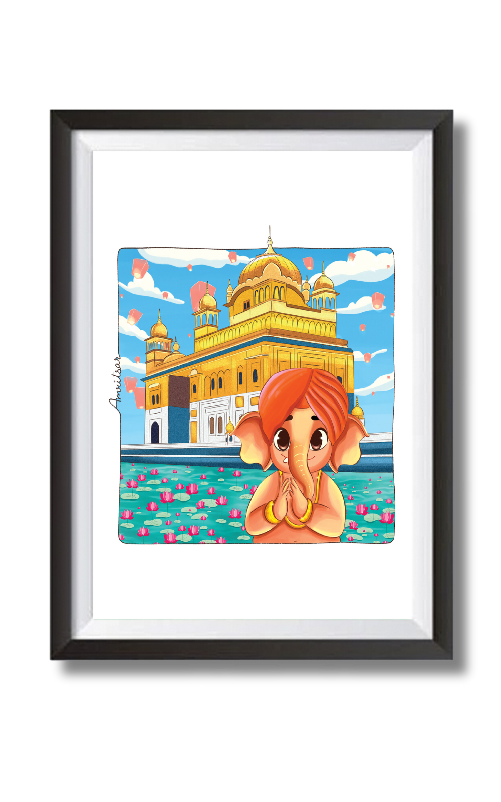 Ganesha In Amritsar Wall Art