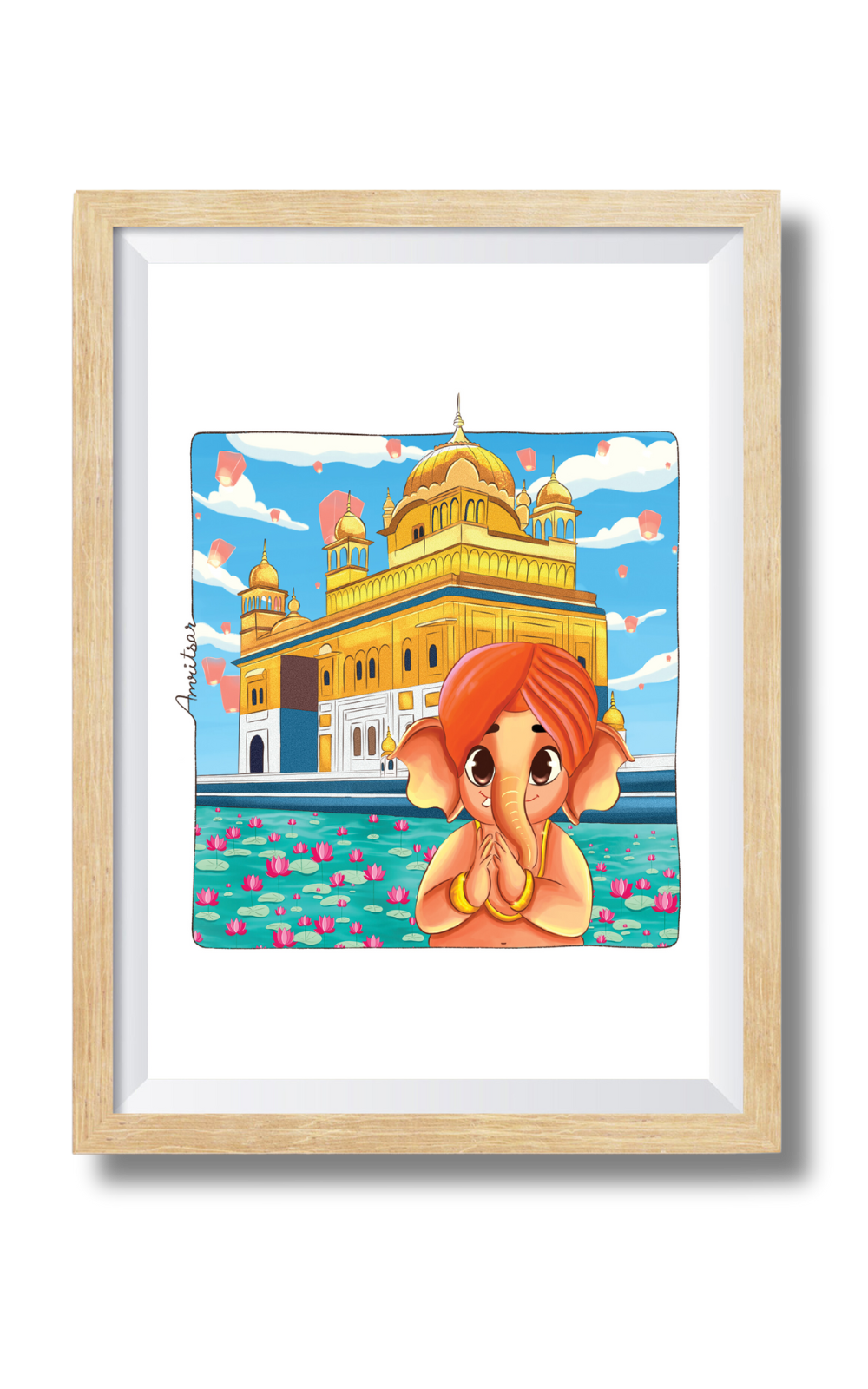 Ganesha In Amritsar Wall Art