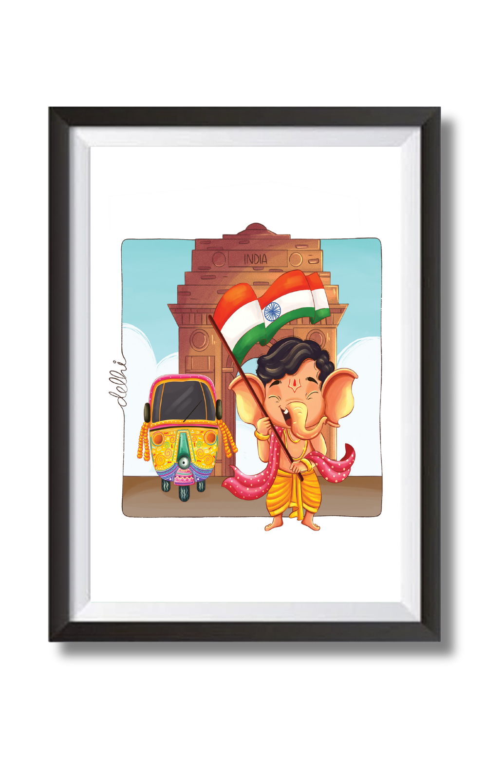 Ganesha In Delhi Wall Art