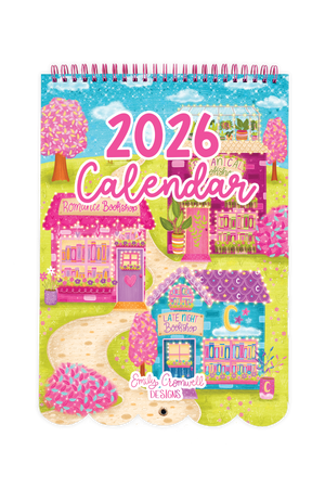 2026 Whimsical Bookshop Wall Calendar