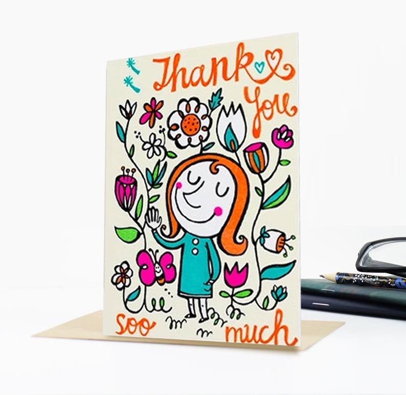Thank you Flowers Greeting Card
