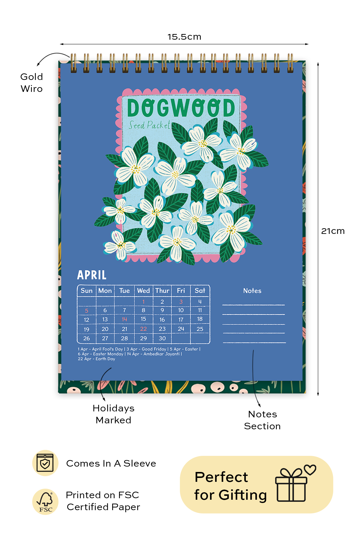 Grow Your Year 2026 Desk Calendar