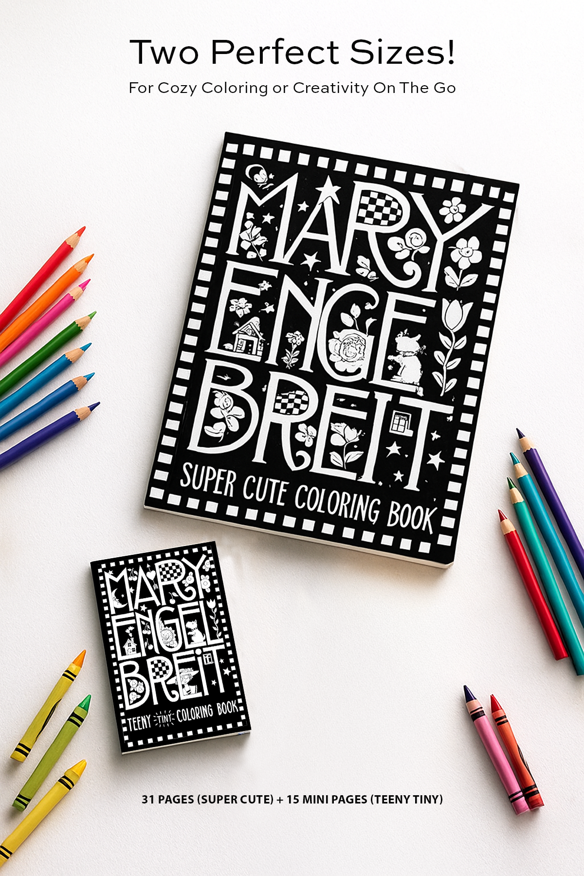 The Cute Colouring Book + Teeny Tiny Colouring Book