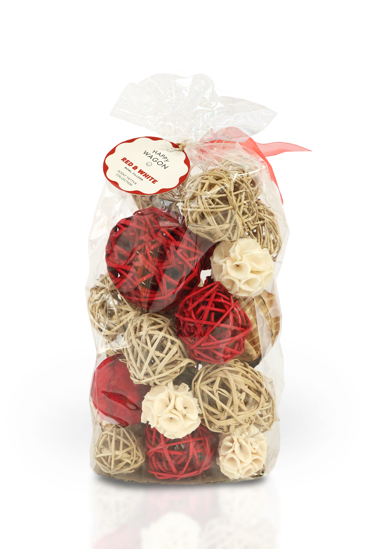 Red and White Decorative Bowl fillers