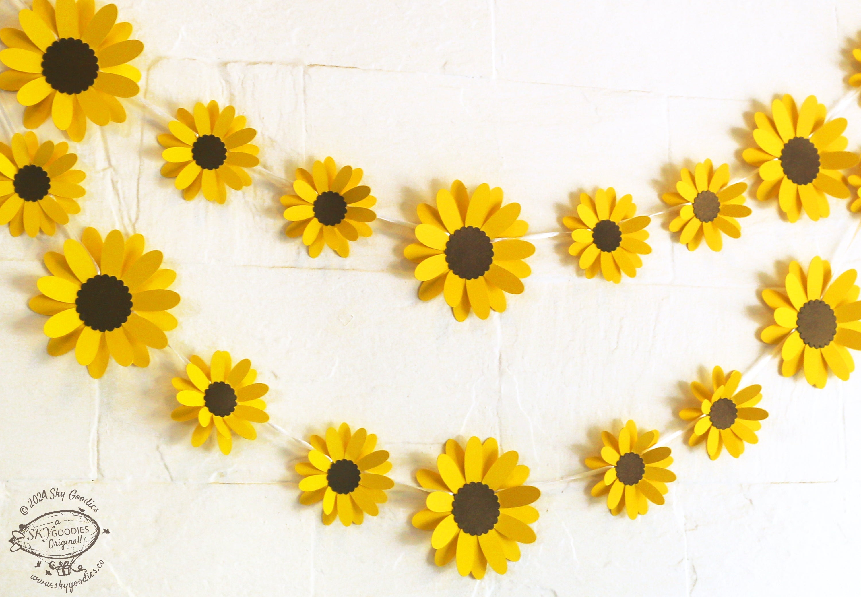 Yellow Sunflower Paper Bunting