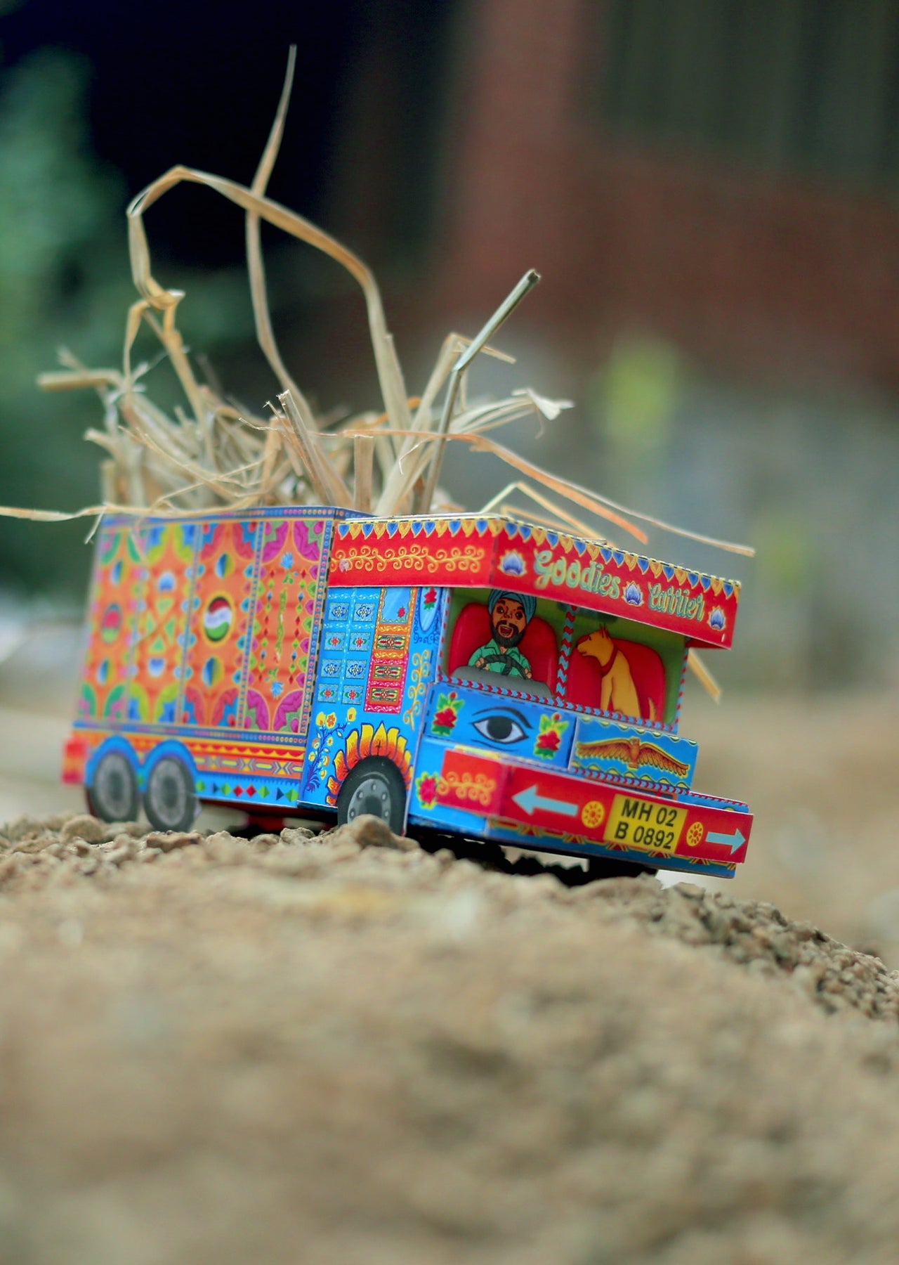 Blue ‘Goodies Carrier’ Truck container DIY Paper Craft Kit