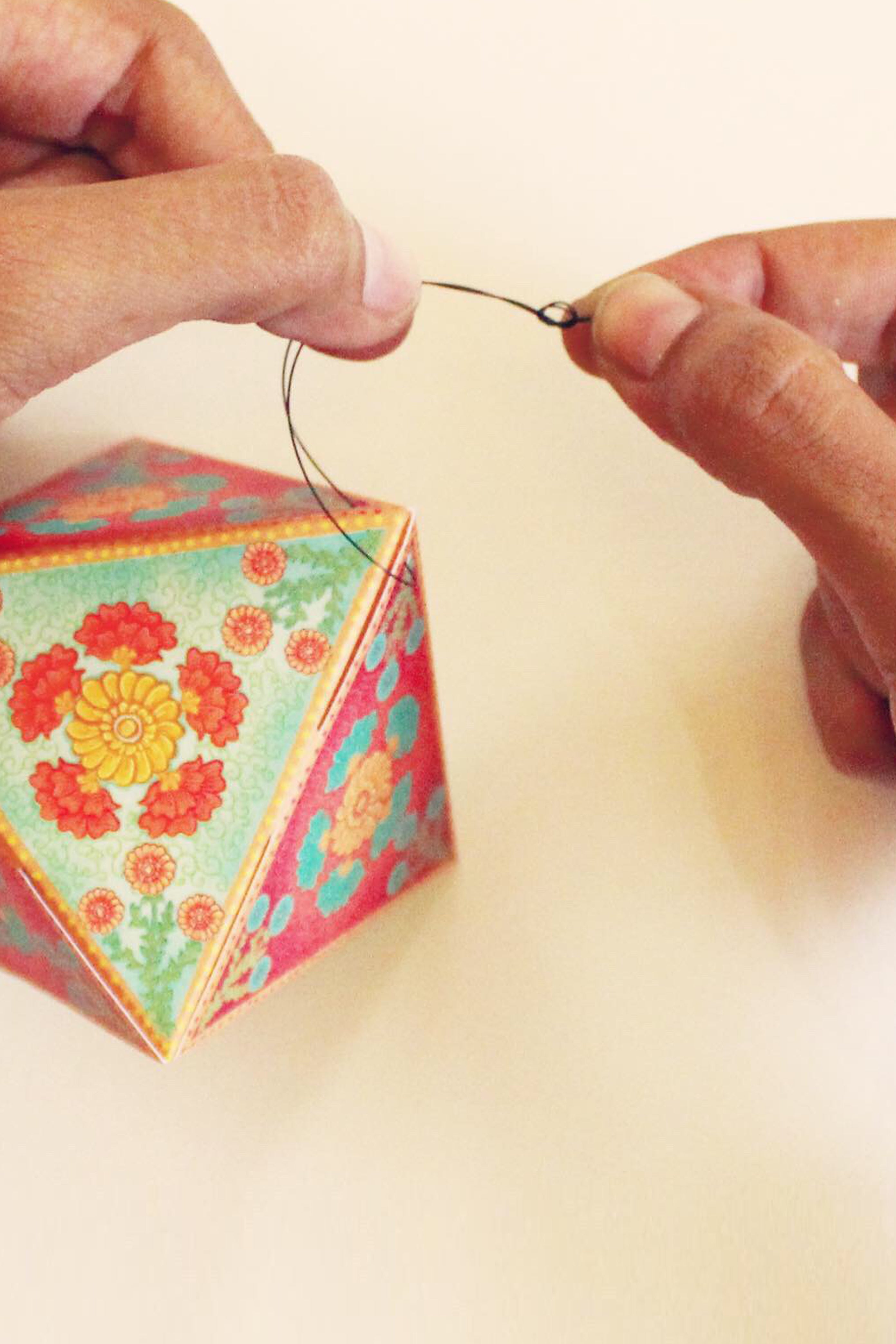 Set of 10 Geometric Ornaments - DIY Paper Craft Kit