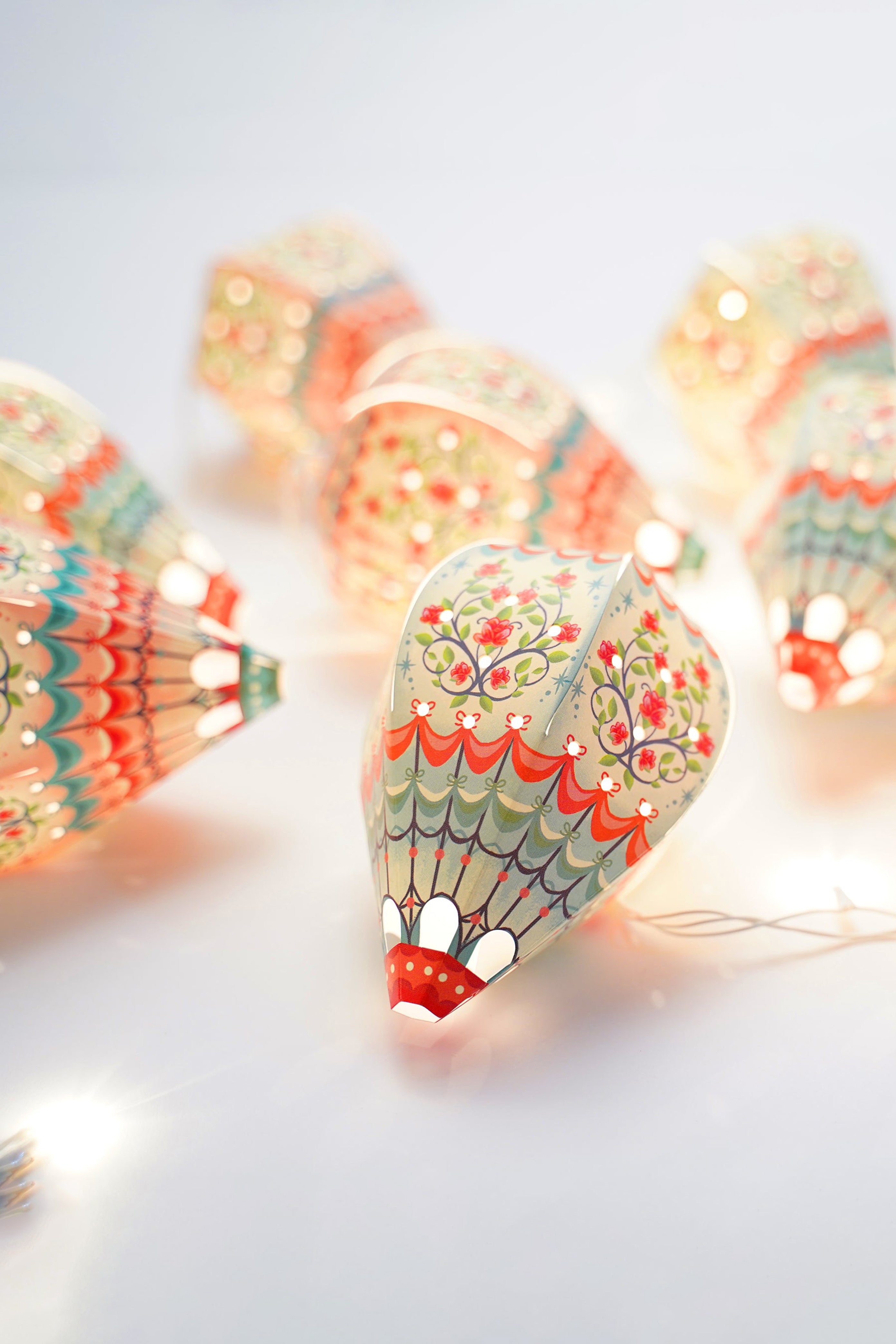 Paper Mini Hot Air Balloon Fairy Lights