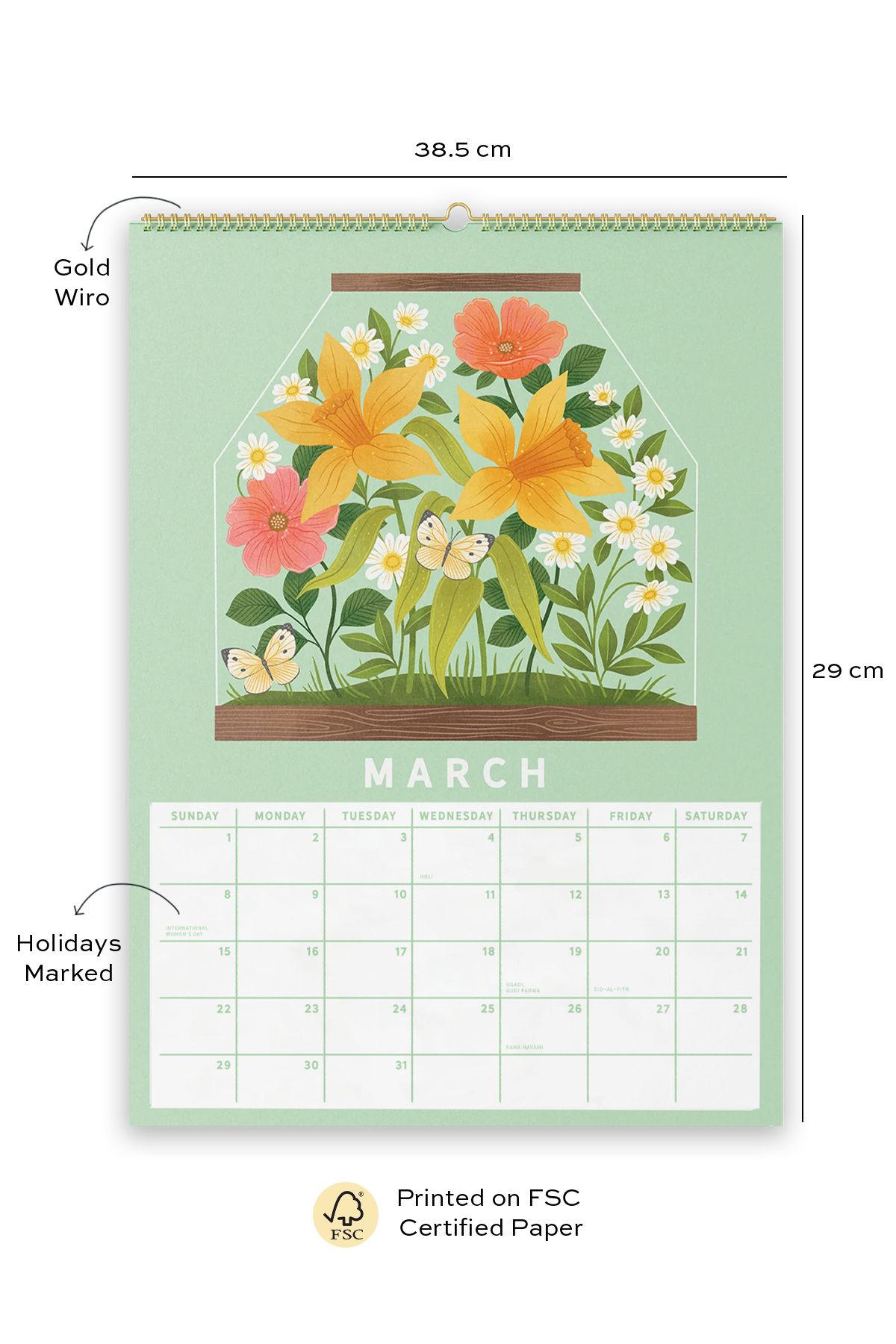 2026 Terrarium Wall Calendar