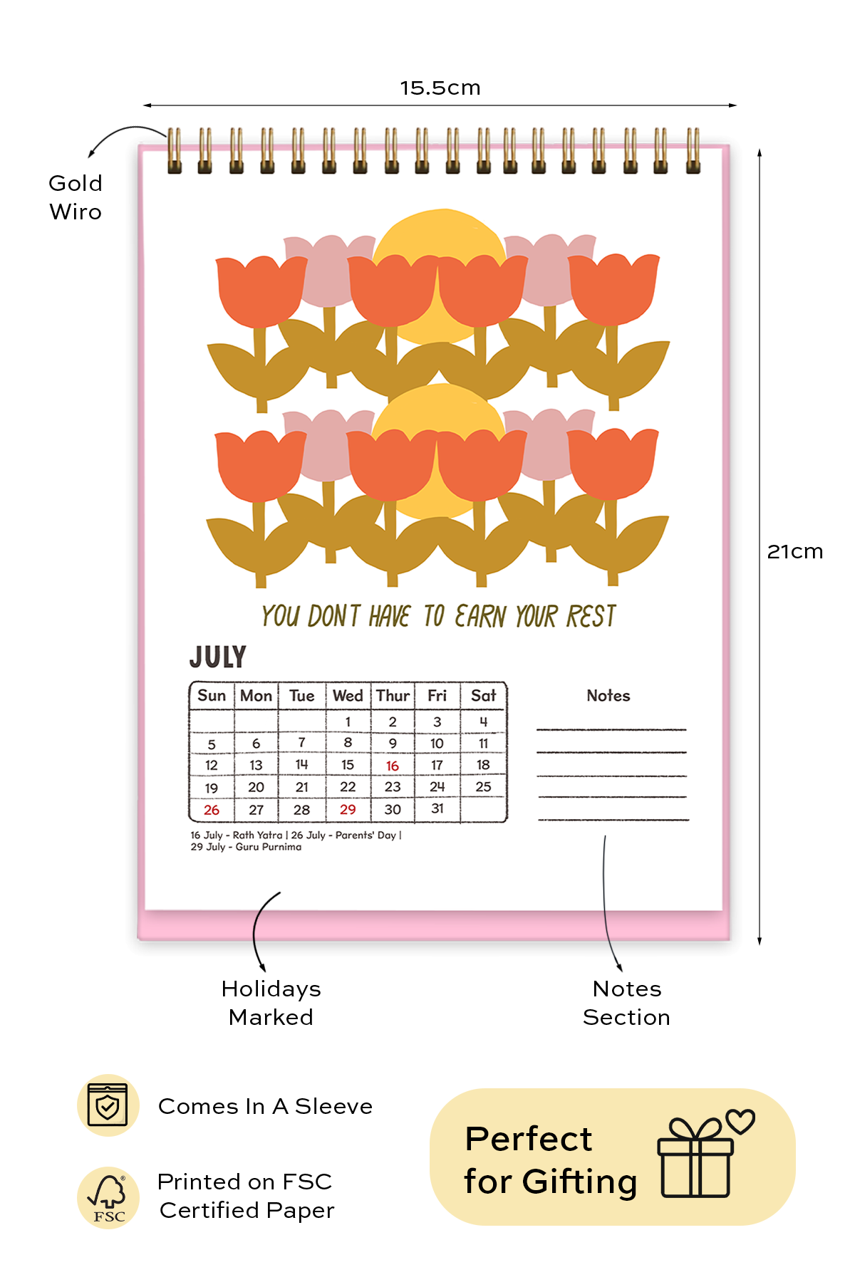 2026 A Year to Bloom Desk Calendar