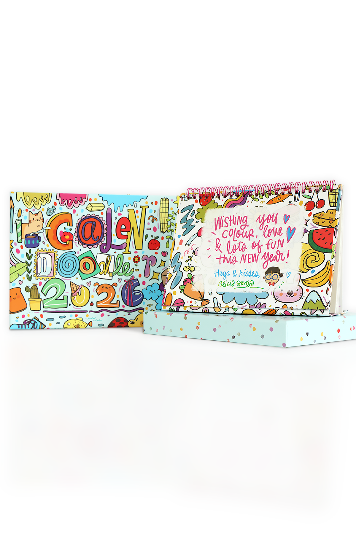 2026 Calendoodler 2-in-1 Desk Calendar + Notebook