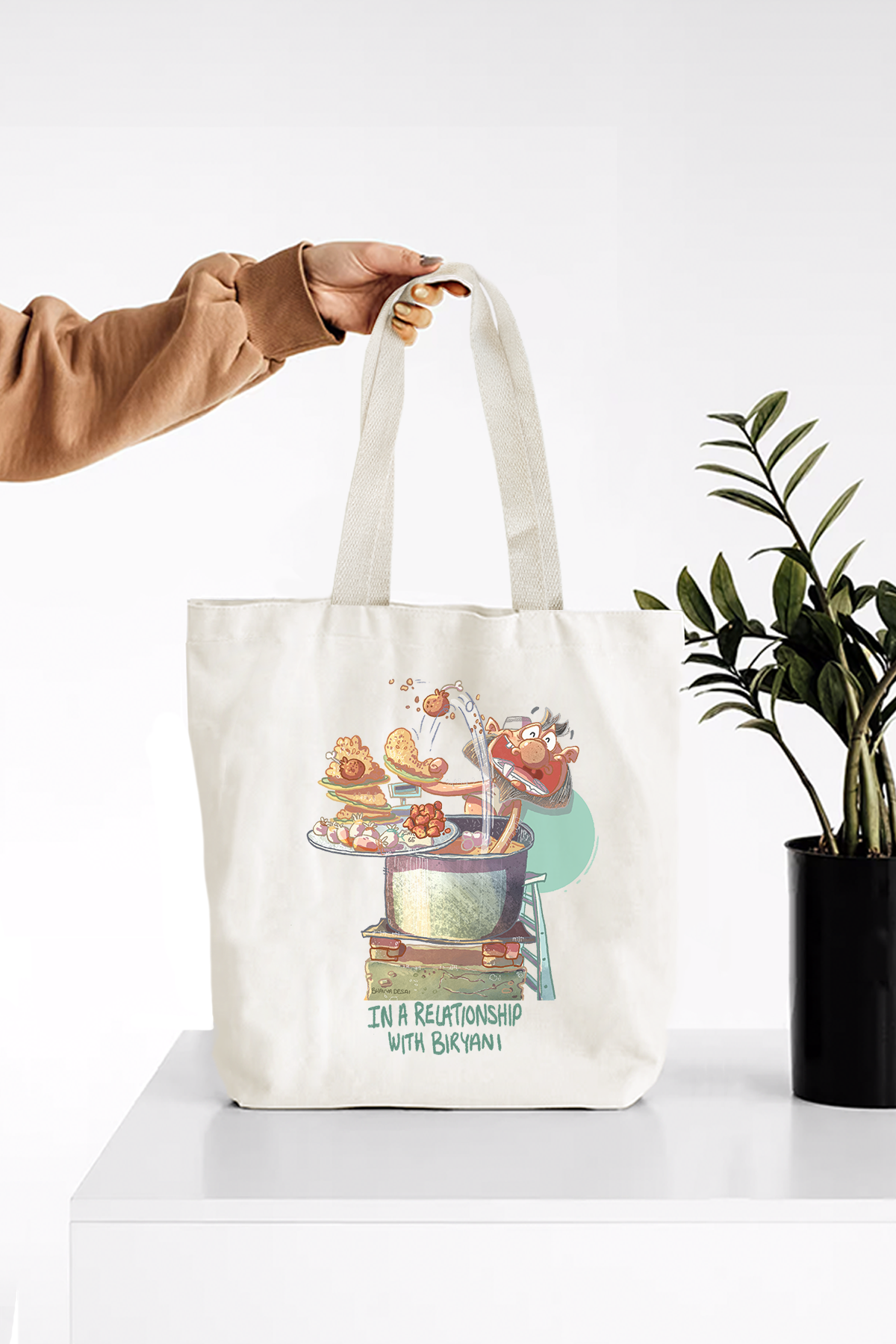 In a Relationship With Biryani Tote Bag