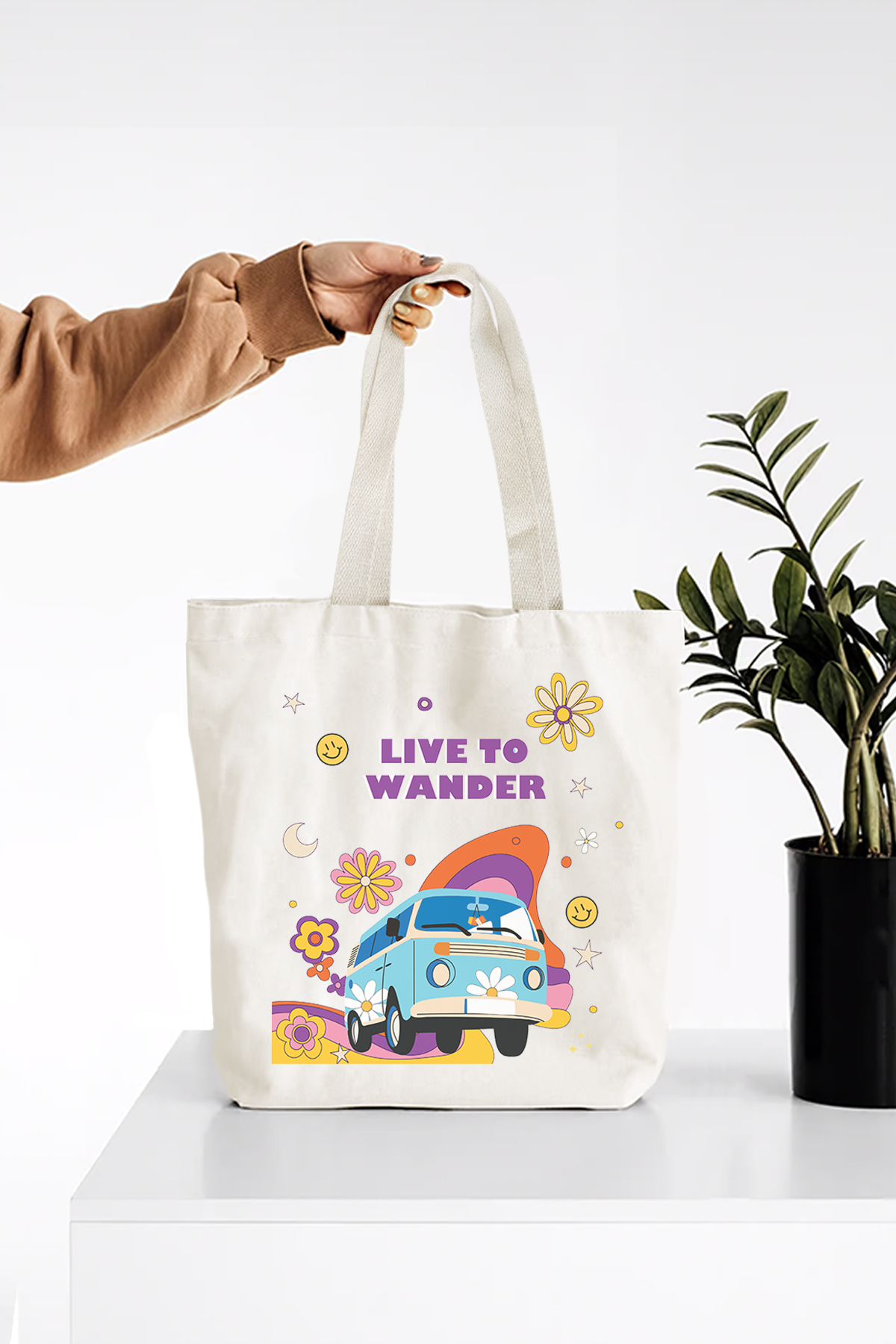 Live to Wander Tote Bag