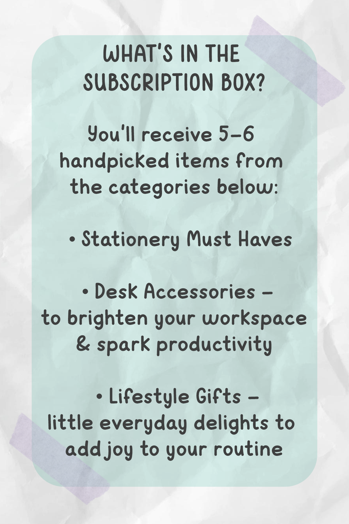 Subscription Surprise Box