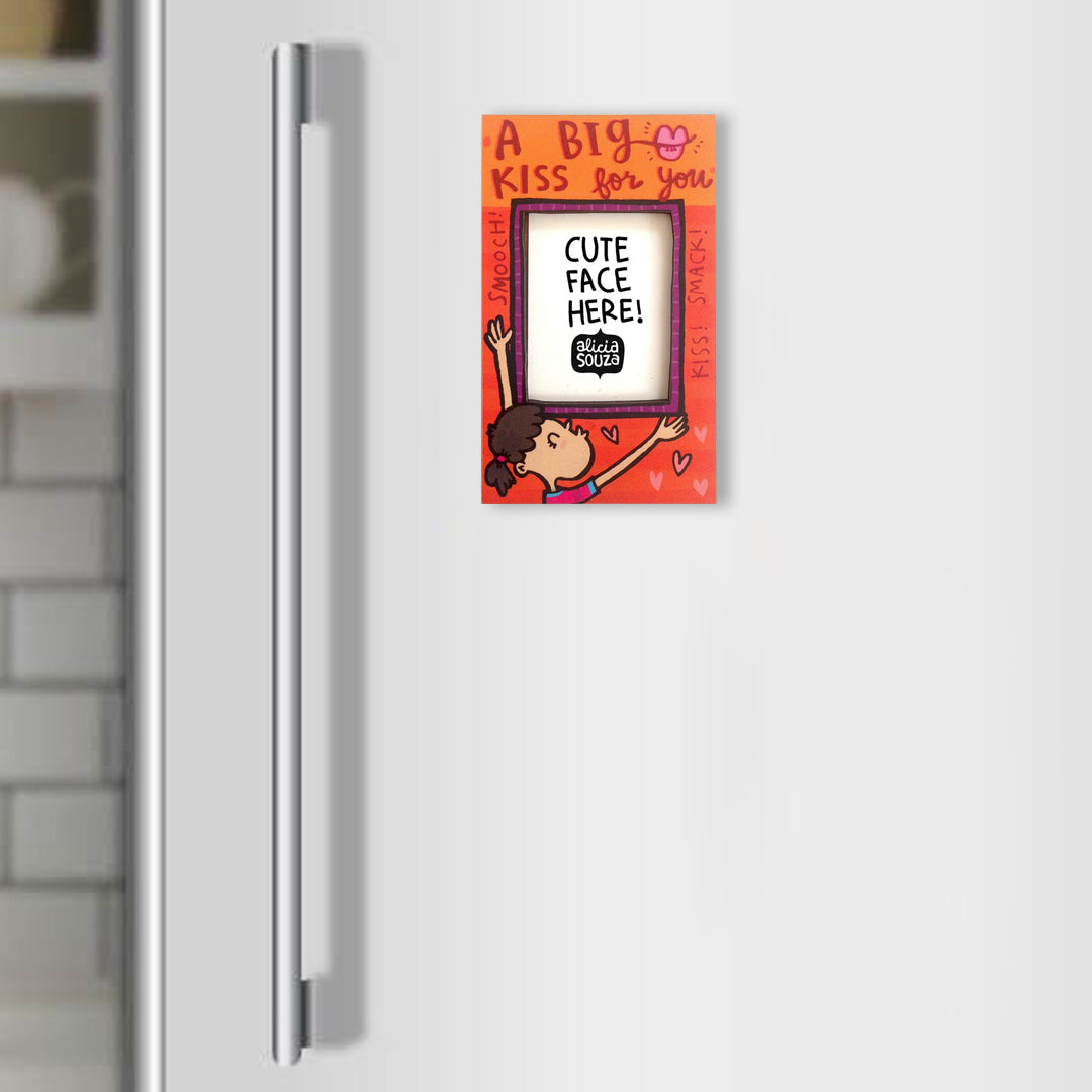 Big Kiss! - Refrigerator Magnetic Frame SMALL