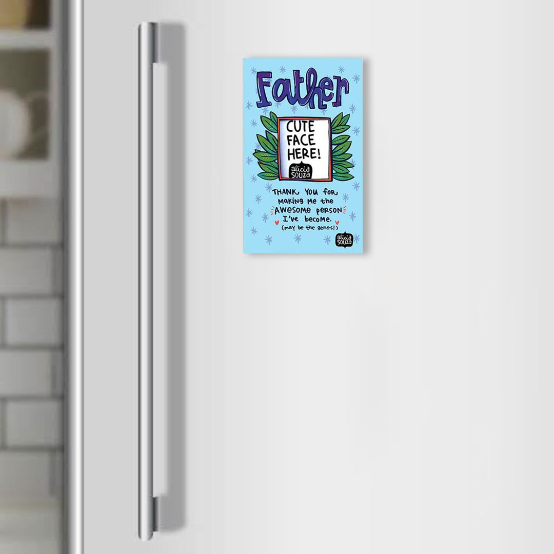 Fantastic Father - Refrigerator Magnetic Frame (small)