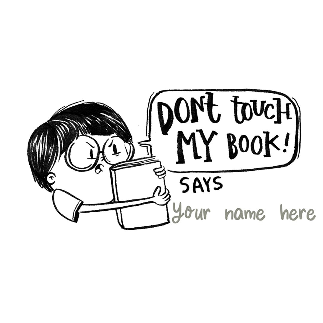 Custom Don't Touch  Book Stamp - Boy
