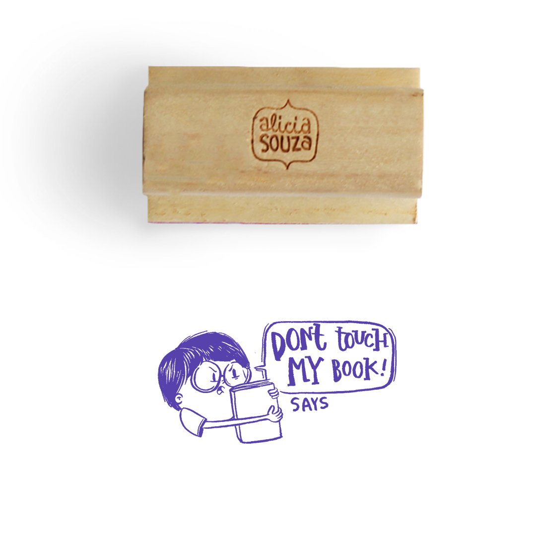 Custom Don't Touch  Book Stamp - Boy