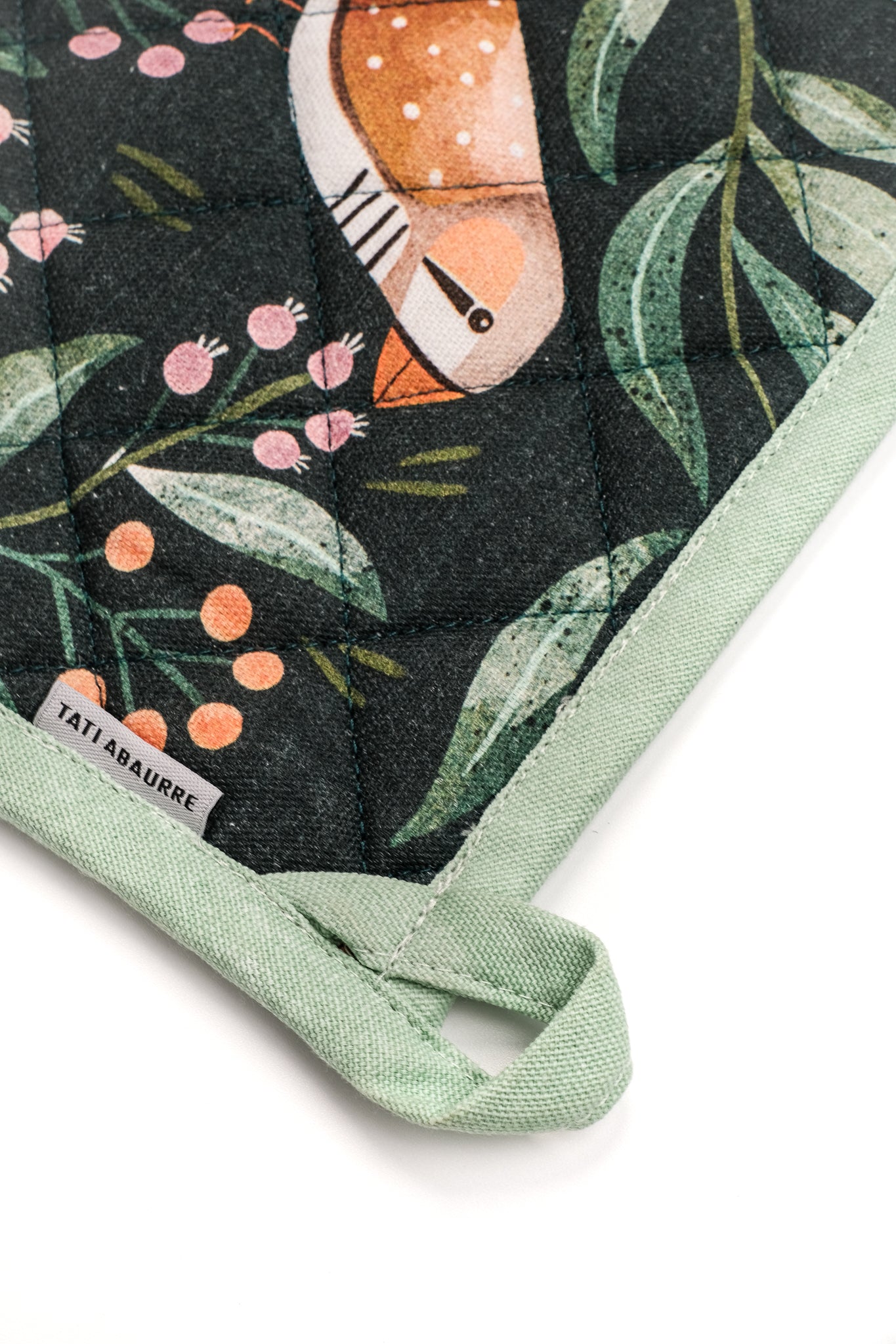 Zebra Finch Pot Holder & Tea Towels Set