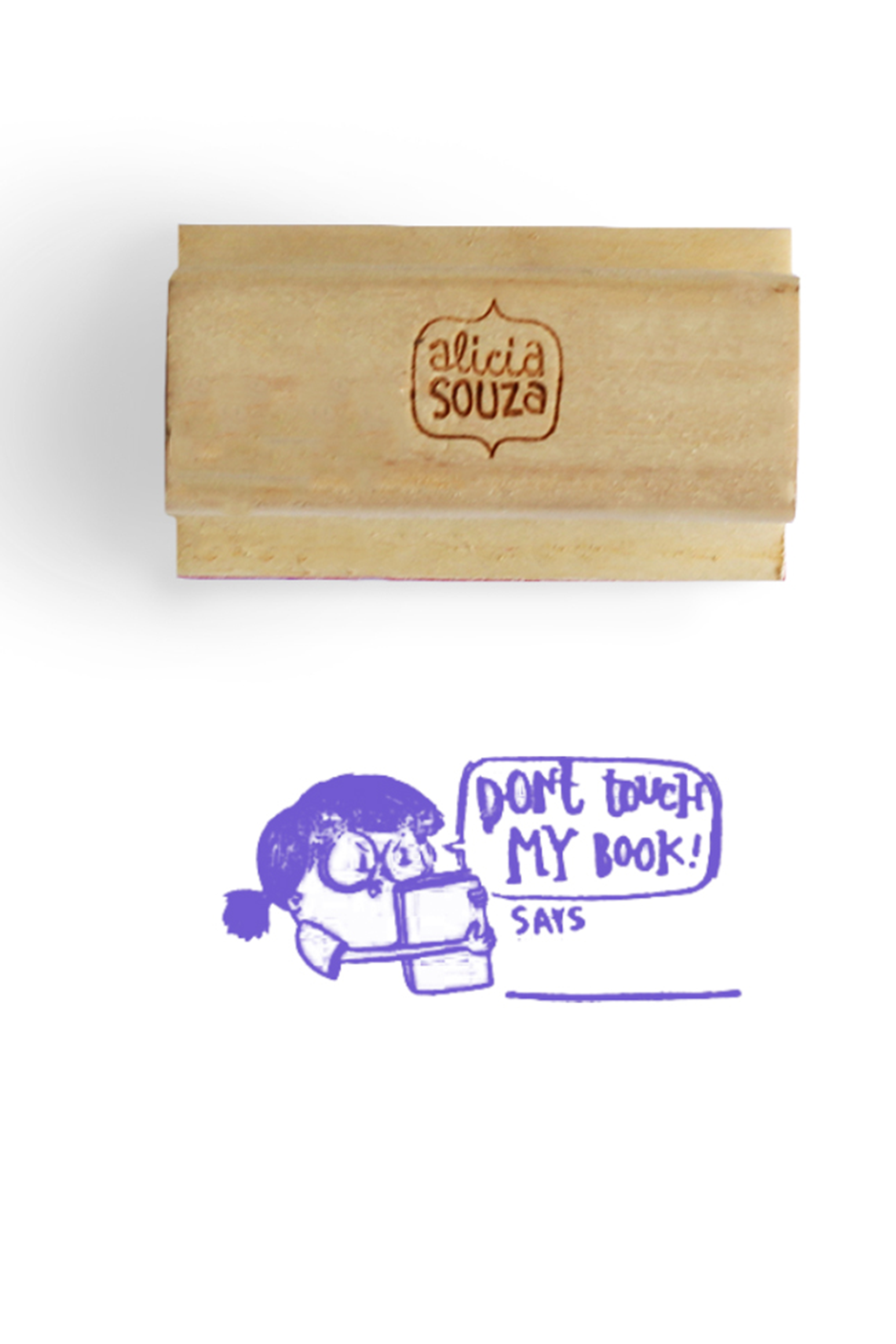 Custom Don't Touch Stamp - Girl