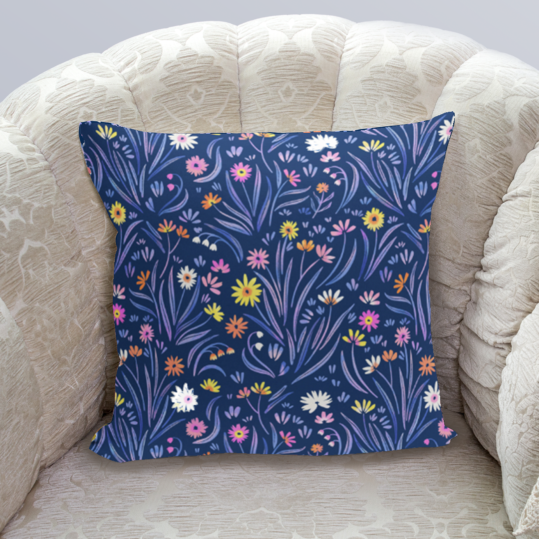 Wildflower Waves Cushion Cover