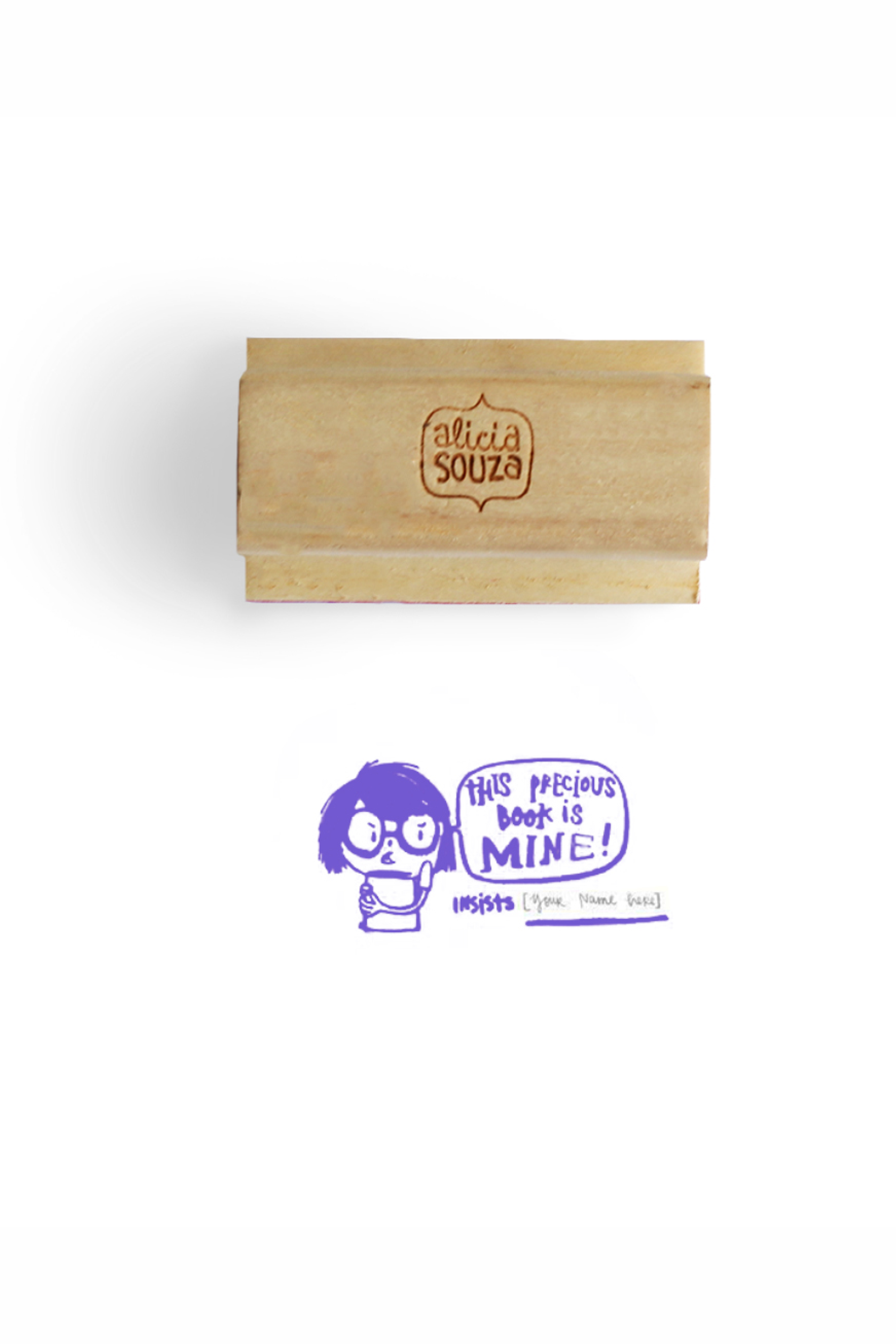Custom Precious Book Stamp - Girl