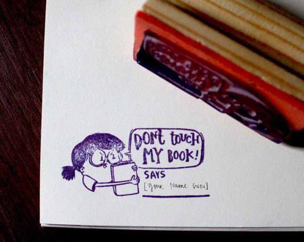 Custom Don't Touch Stamp - Girl