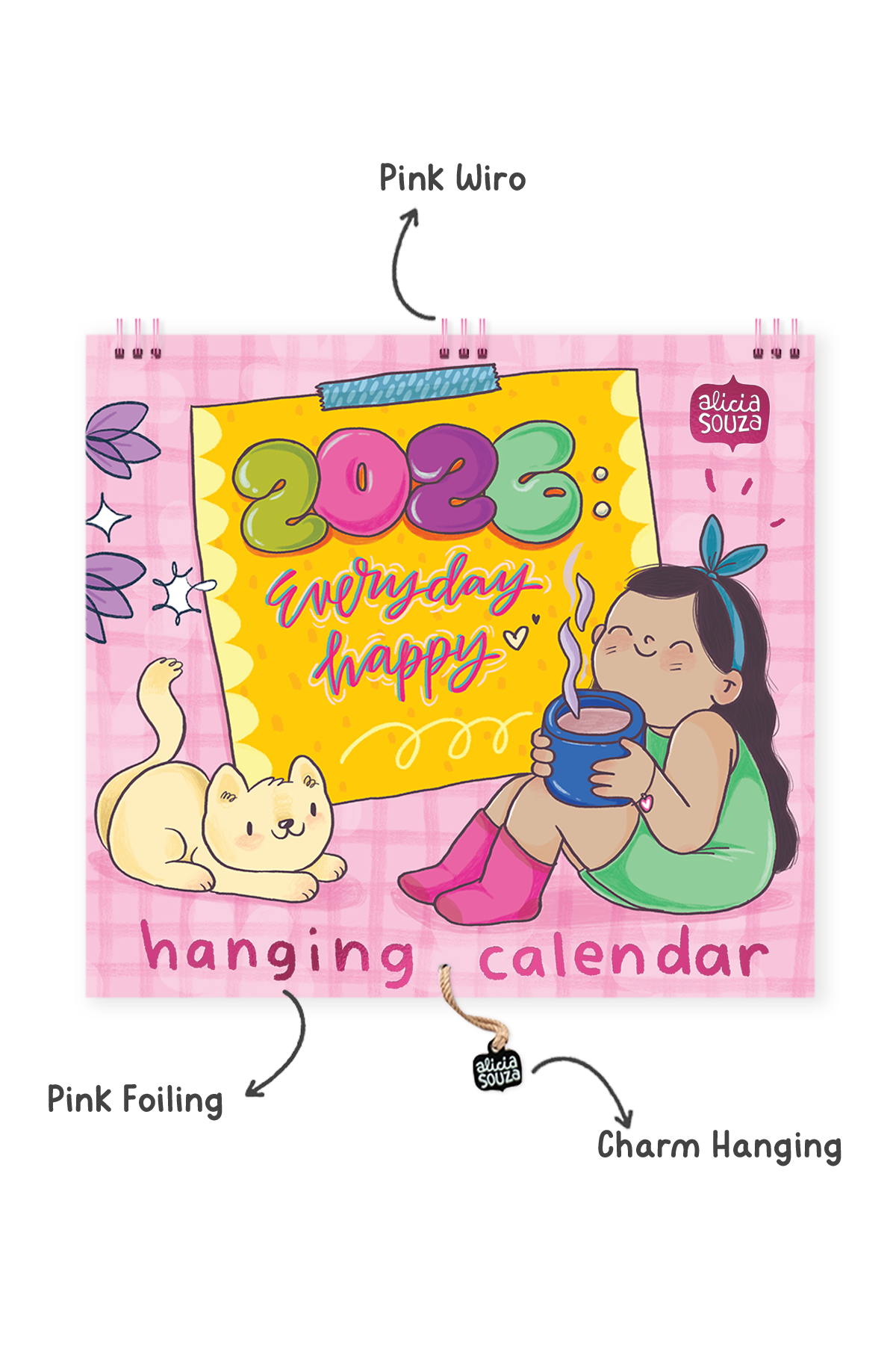2026 Everyday Happiness Wall Calendar