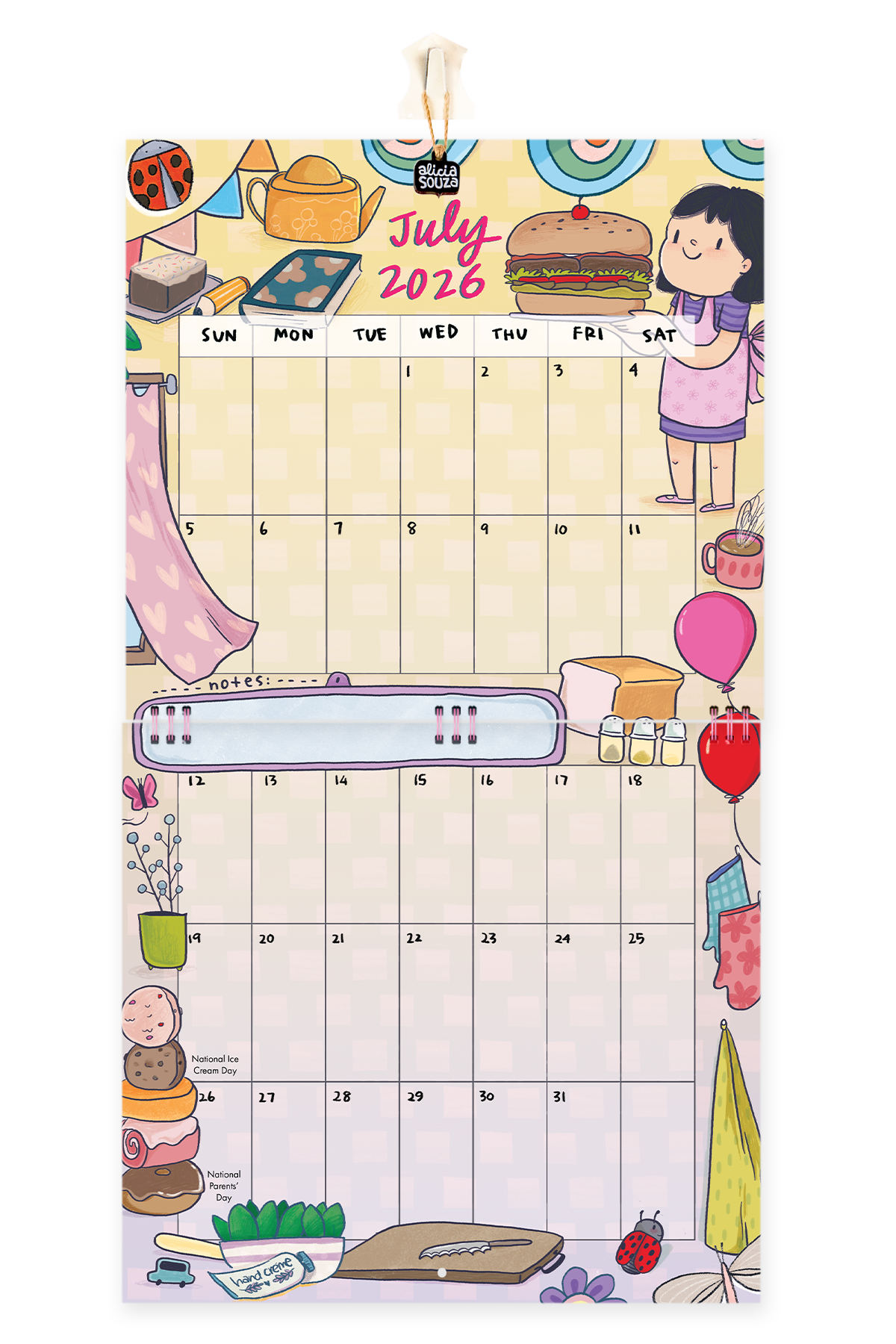 2026 Everyday Happiness Wall Calendar