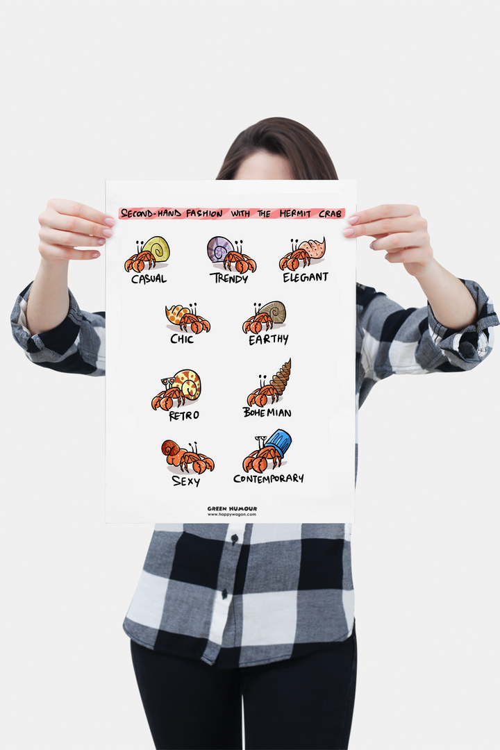 Hermit Crab Fashion Non Tearable Poster