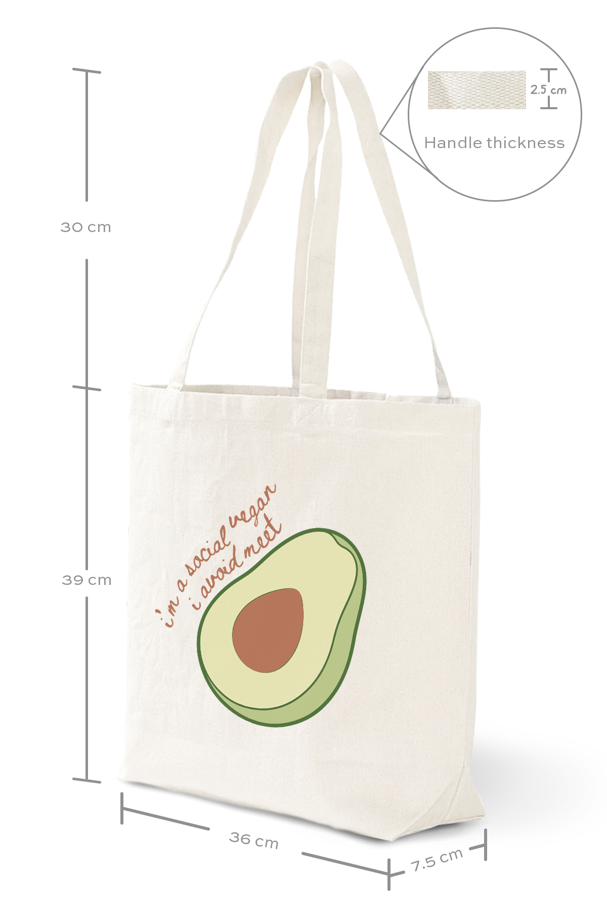 I am Socially Vegan I Avoid Meet Tote Bag